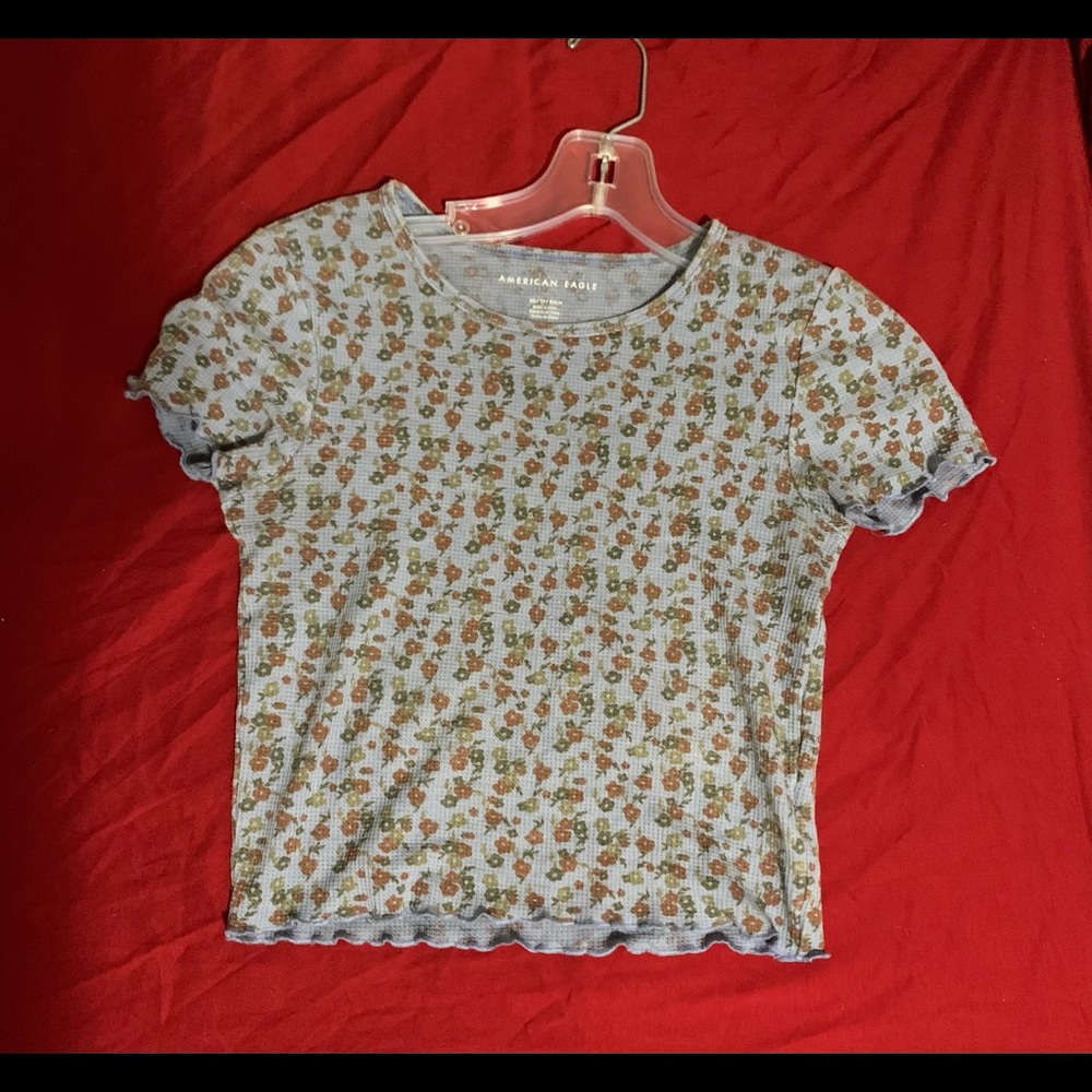 American eagle flower crop top